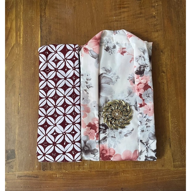 Viral  Kebaya Kutubaru Batik Bunga Eb.66 & Wo.03 Monalisa