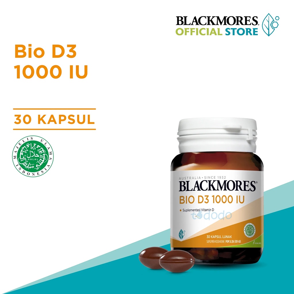 Blackmores Bio D3 1000 IU 30 Kapsul