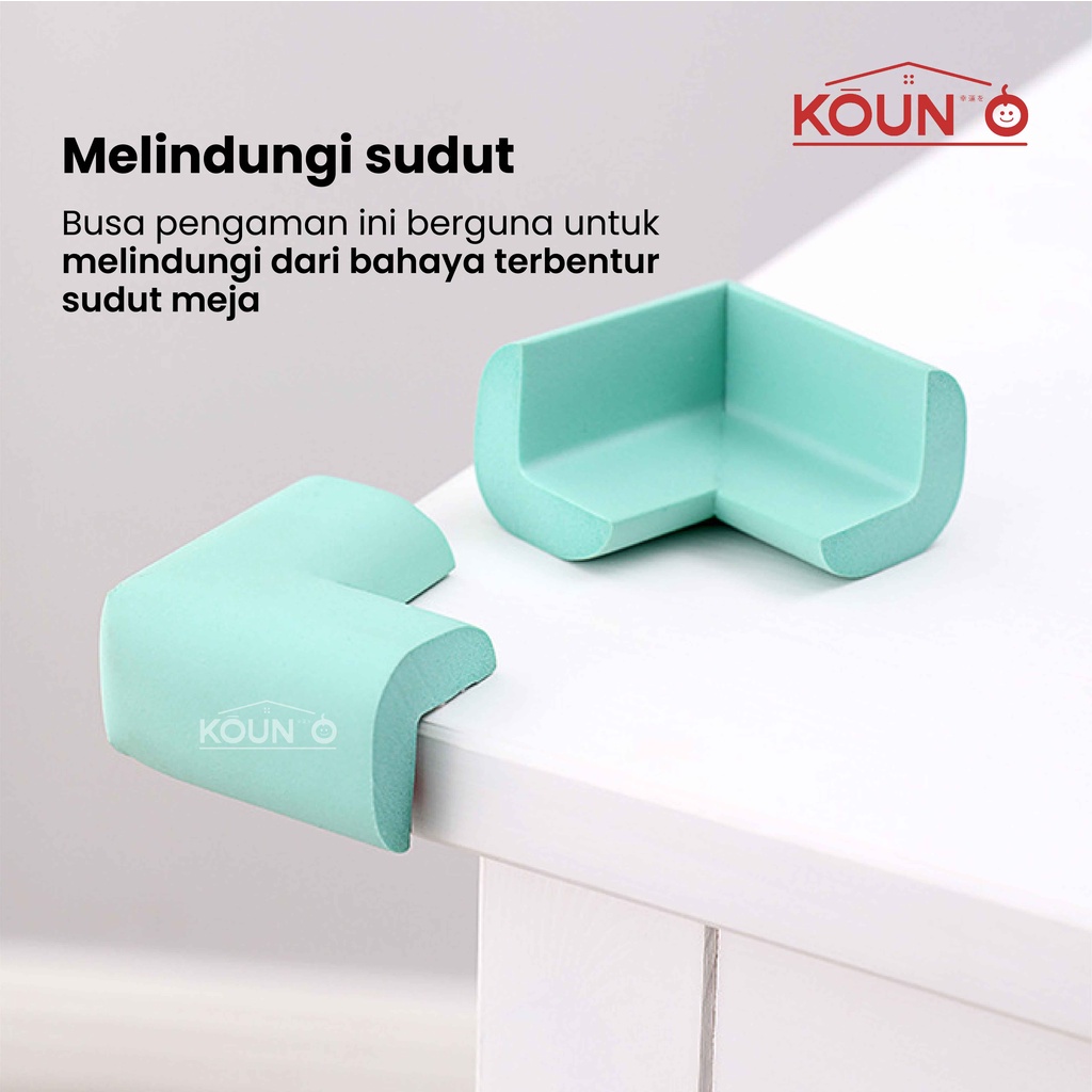 Busa Pelindung Sudut Meja Pengaman Laci Lemari Penahan Siku Furniture Rak Kursi Corner Protector