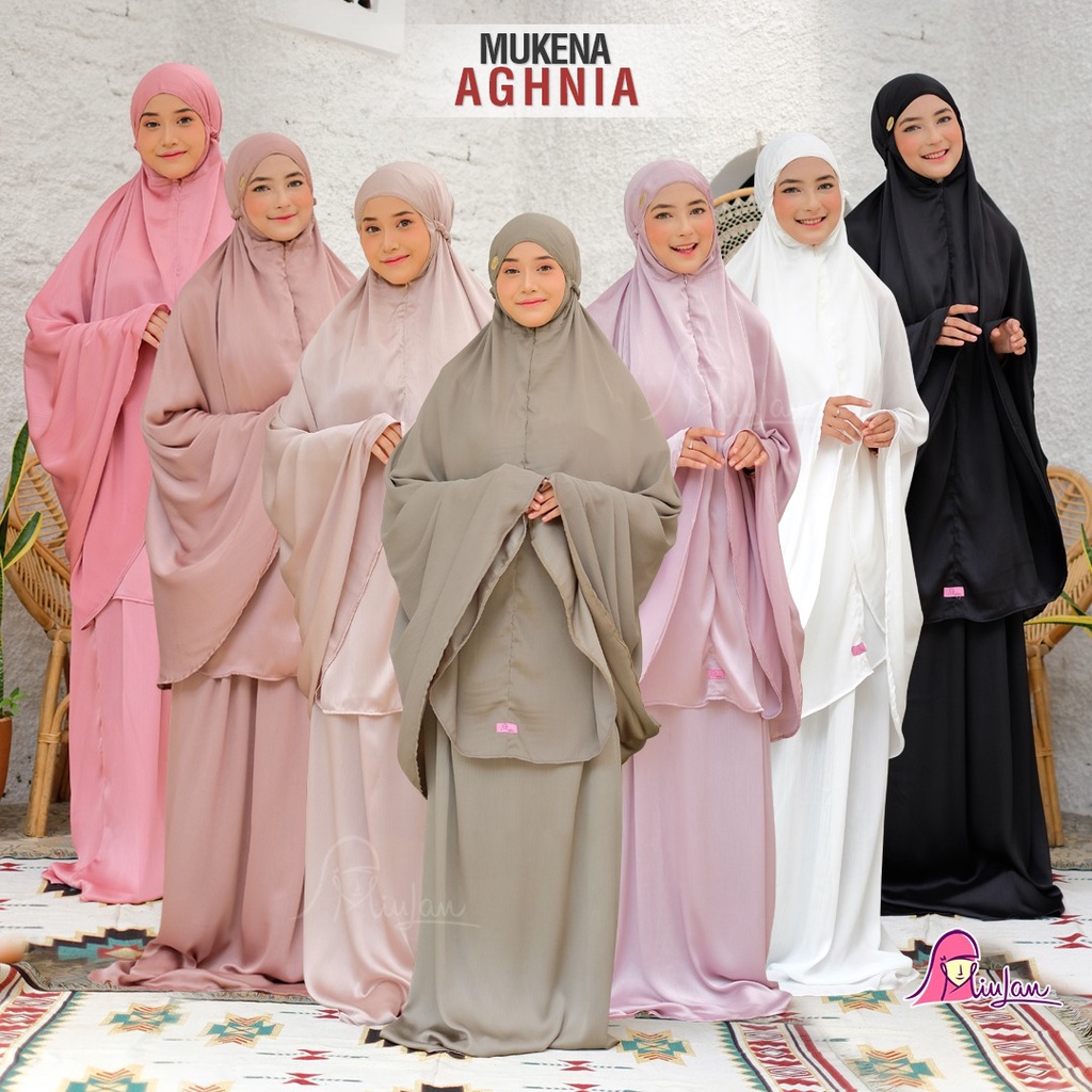 Mukena Aghnia Miulan | Mukena Traveling Bahan Cradensia Adem Tidak Licin | Grosir Jilbab Murah