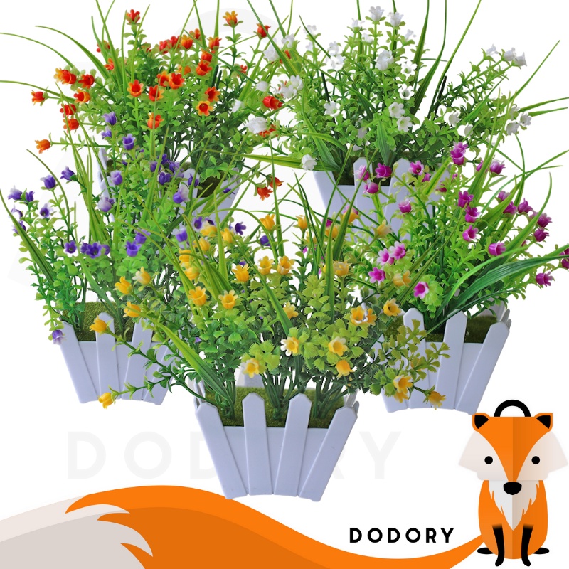 DODORY PT56 Pot Tanaman Hias Bunga Hias Plastik Ornamen Pot Bongsai Artificial Flower Decoration