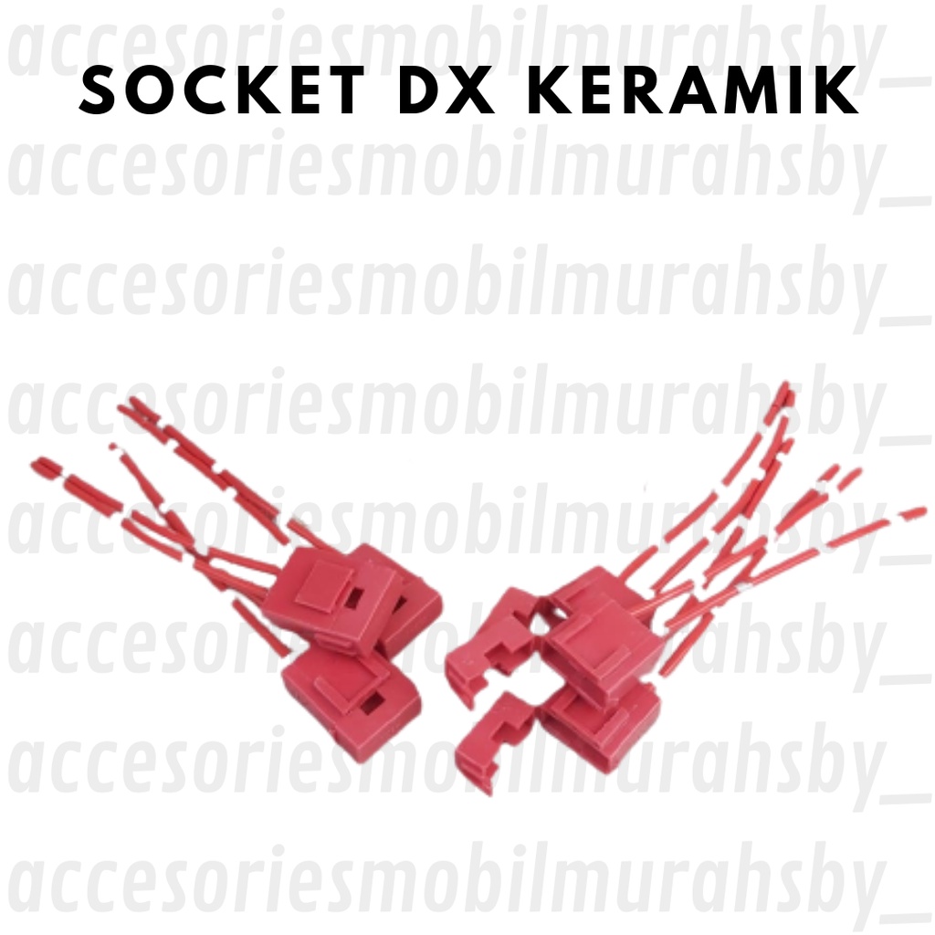 SOKET FUSE HOLDER BOX DX CERAMIC RED - RUMAH SEKRING TANCAP / TUSUK KERAMIK MERAH