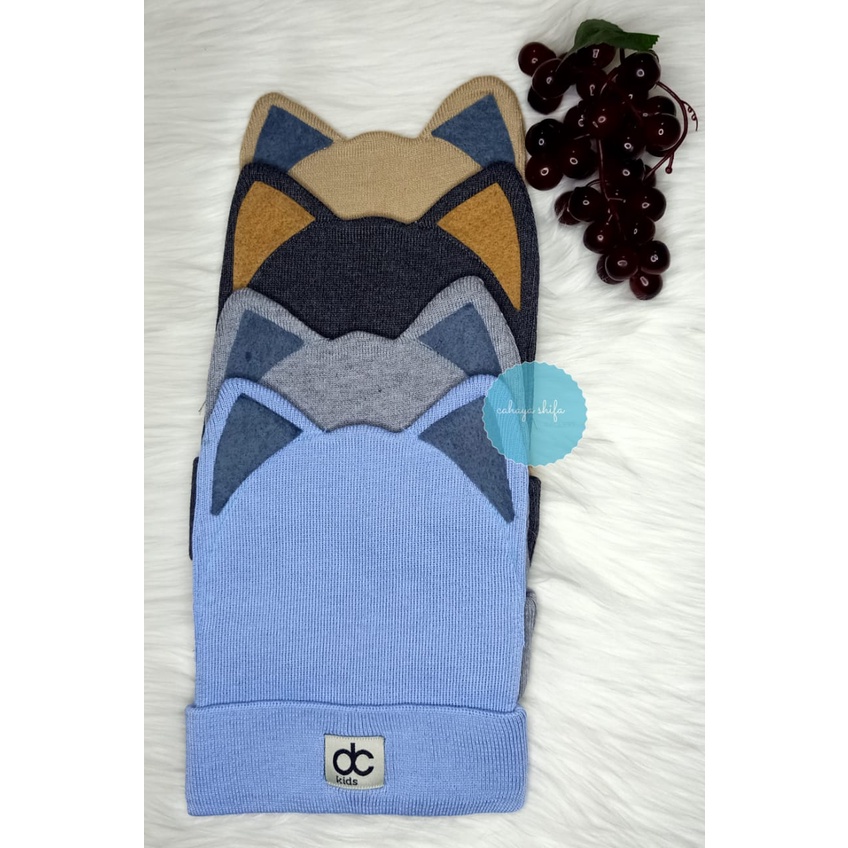 kupluk anak 1-4th rajut variasi kucing lucu bahan distro quality by dc kids