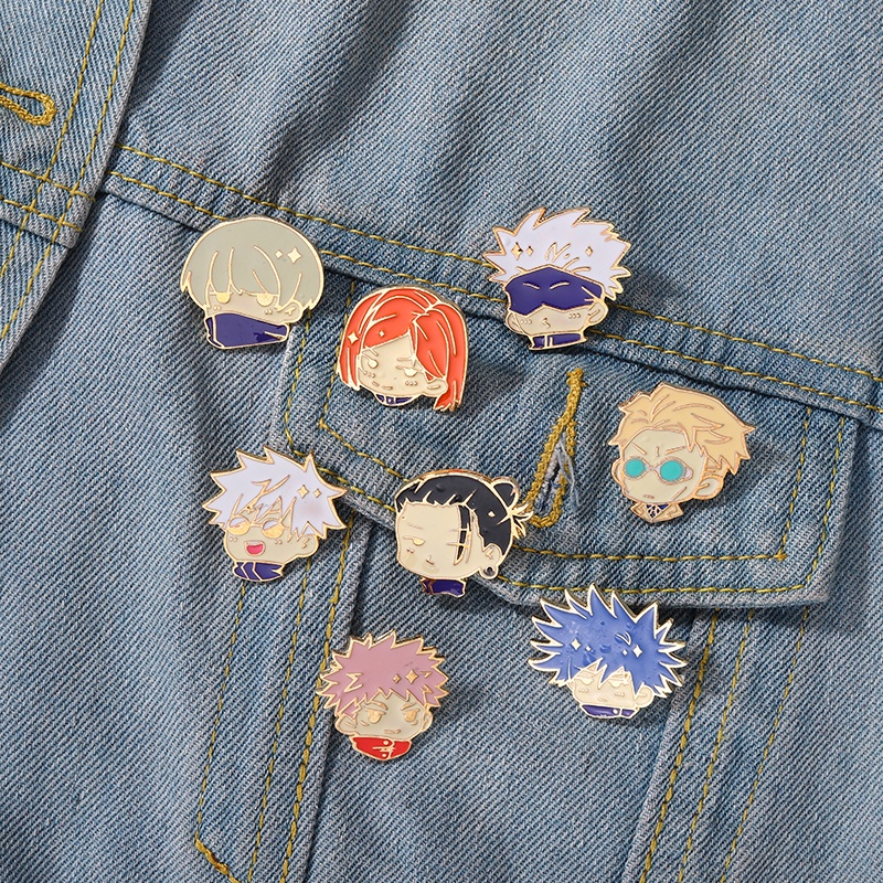 Bros Pin Desain Kartun Anime Jujutsu Kaisen Untuk Aksesoris Pakaian