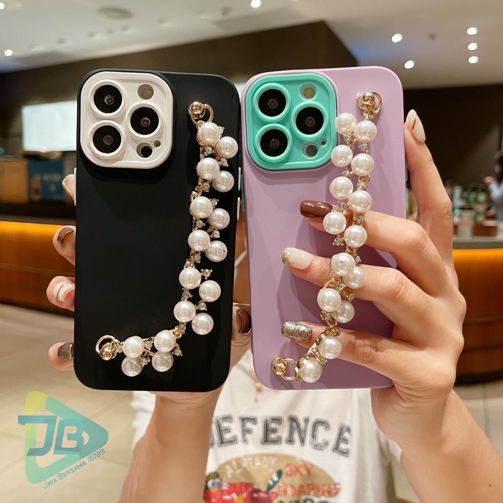 SOFTCASE NALLE RANTAI MUTIARA MACARON CANDY KOPER 2IN1 PROTECTION SAMSUNG OPPO VIVO XIAOMI REALME IPHONE ALL TYPE JB5795
