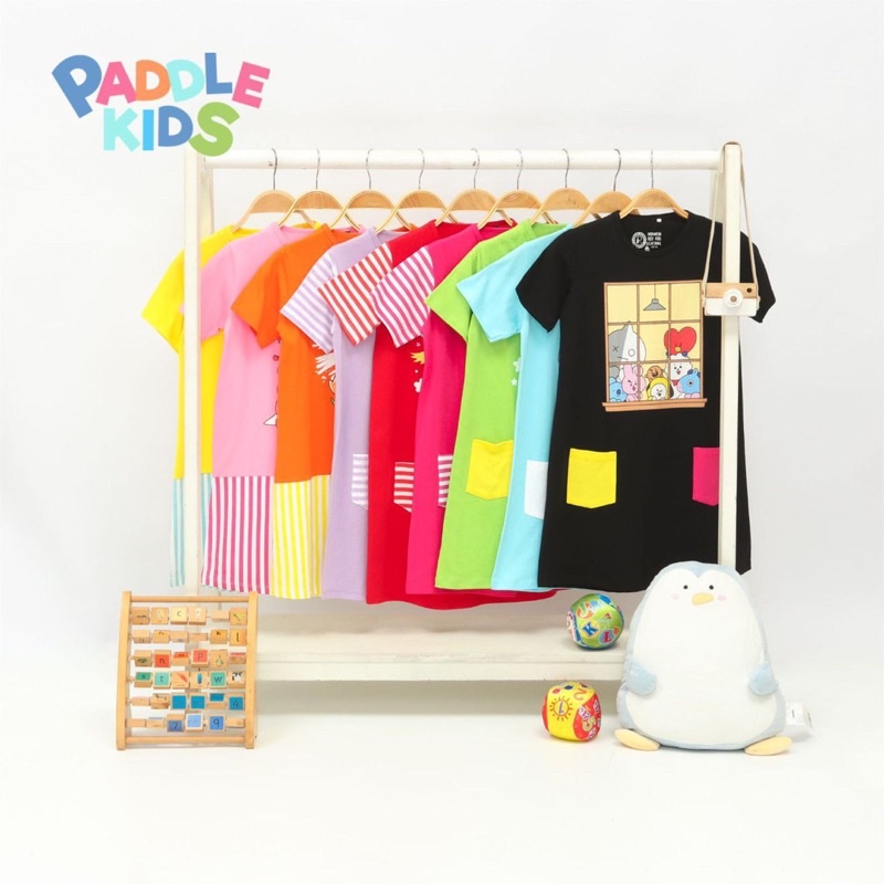 (Bisa COD) 6-14T Daily Dress Paddle Kids Junior