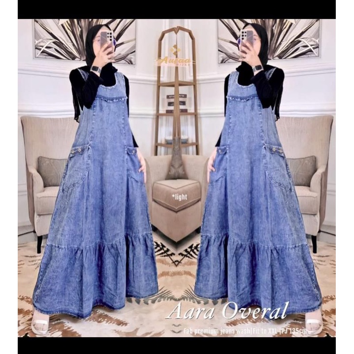OVERALL JEANS PREMIUM/OVERALL WANITA/GAMIS JEANS WANITA