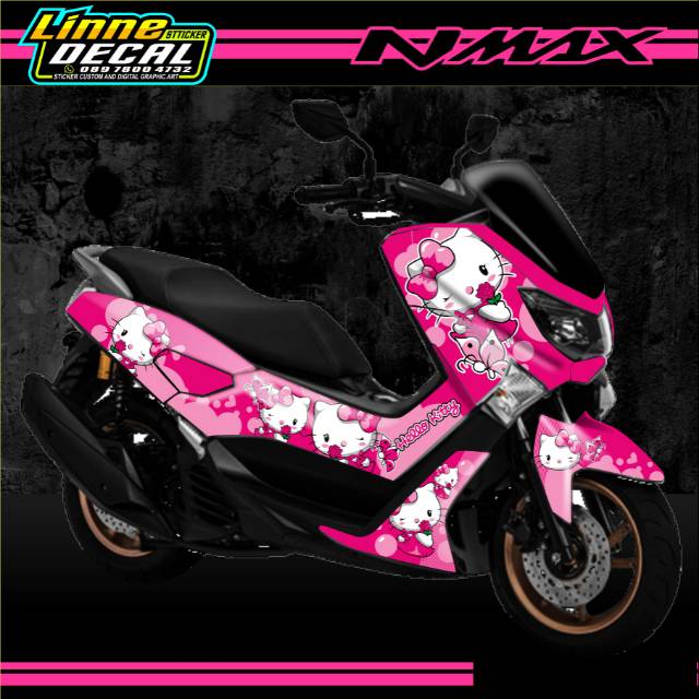 Decal Sticker Yamaha Nmax Hello Kitty-Dekal sticker Yamaha Nmax Hello Kitty