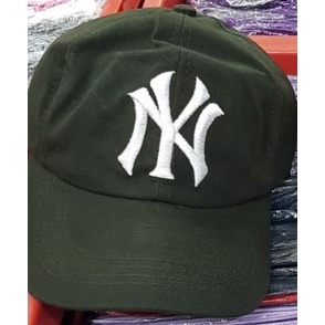 Topi NY New York Topi Baseball Pria Wanita-army bahan twil