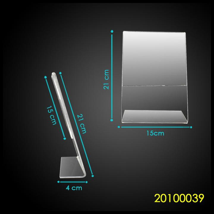 

ACRYLIC TENT HOLDER / AKRILIK TENT CARD A5 TEMPAT BROSUR MEJA BENTUK L