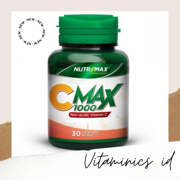 Cintramelin Nutrimax C Max 1000 Mg Vitamin Cmax Vit Imun Tablet Plus 1000Mg