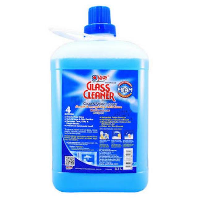 YURI GLASS CLEANER FRESH BLUE 3,7 LITER / CAIRAN PEMBERSIH KACA