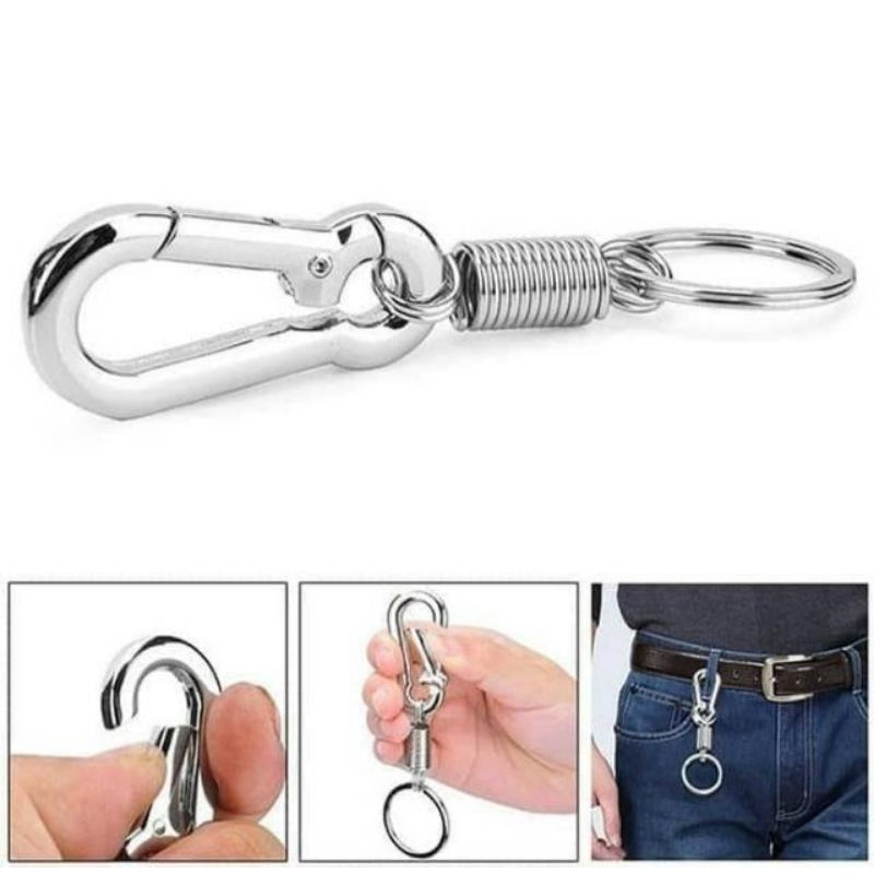 Karabiner Keychain Gantungan Kunci Stainless Steel Carabiner