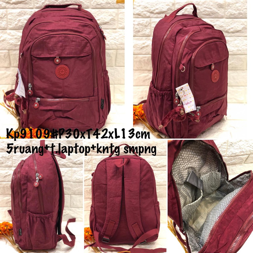 tas ransel kipling premium kanvas