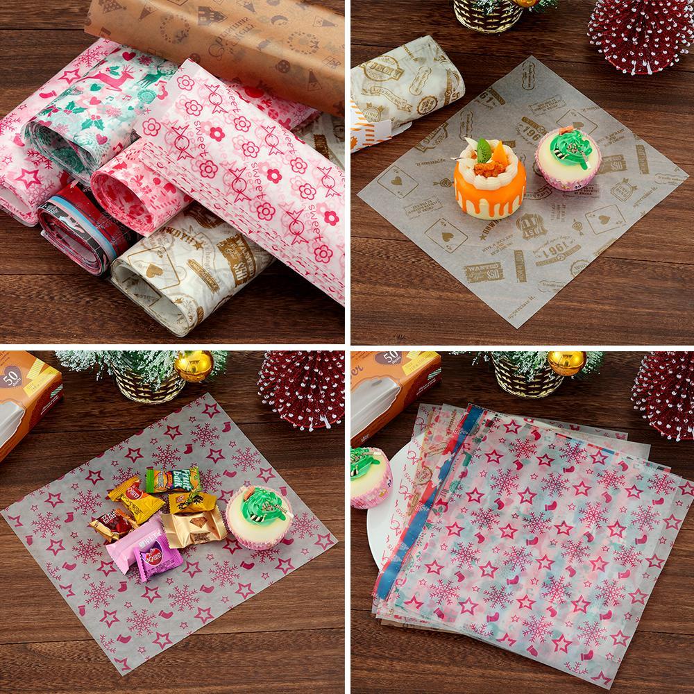 Solighter 50 Pcs / Set Kertas Lilin Tahan Minyak Anti Air Untuk Perlengkapan Dapur