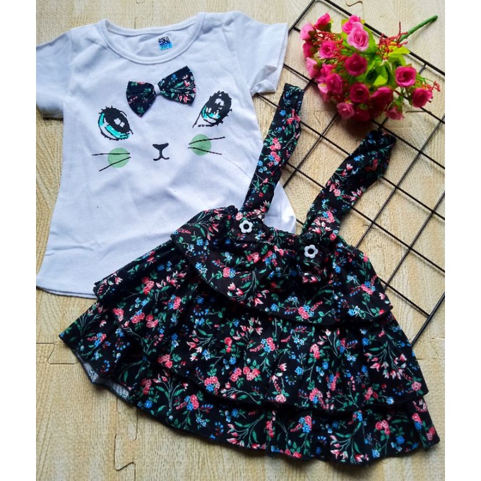 zhafira kids store - Miiko overall - Set overall anak 1-2 tahun Miiko overall Ruffle