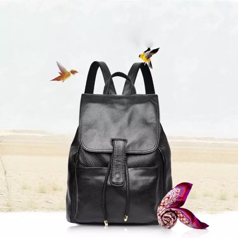 Tas RANSEL Wanita / Kantong Ramsel Kulit Asli Original Garut / Tas Cewek Keren