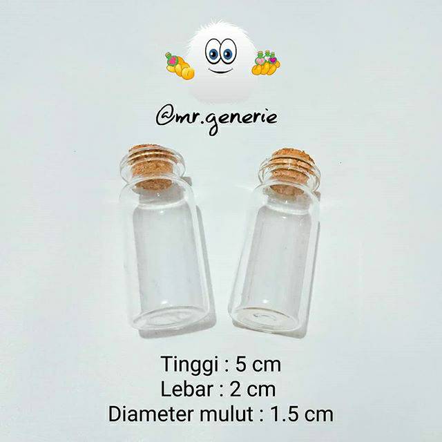 Jual Botol Kaca Tutup Kayu Kecil Botol Charm Bottle Charm Vial Parfum Botol Parfum