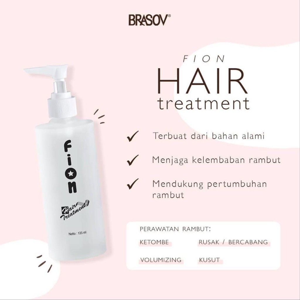 FION Hair Treatment Serum Perawatan Rambut 135ml Vitamin BPOM Halal Pelebat Rambut Original Ori