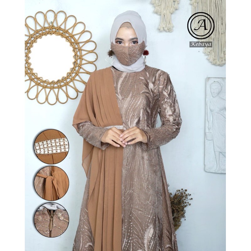 GAMIS TILE SELENDANG/ GAMIS/ GAMIS PESTA/ GAMIS TILE/ GAMIS CERUTY/ GAMIS BRUKAT/ DRESS KONDANGAN