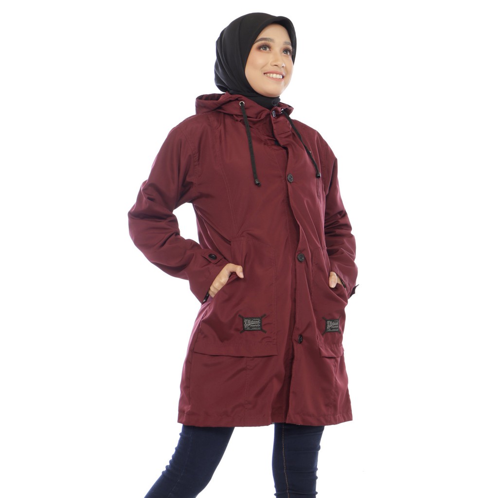 Dhozen Jaket Parka Wanita Louwi Muslimah Hijaber hoodie Syari 106