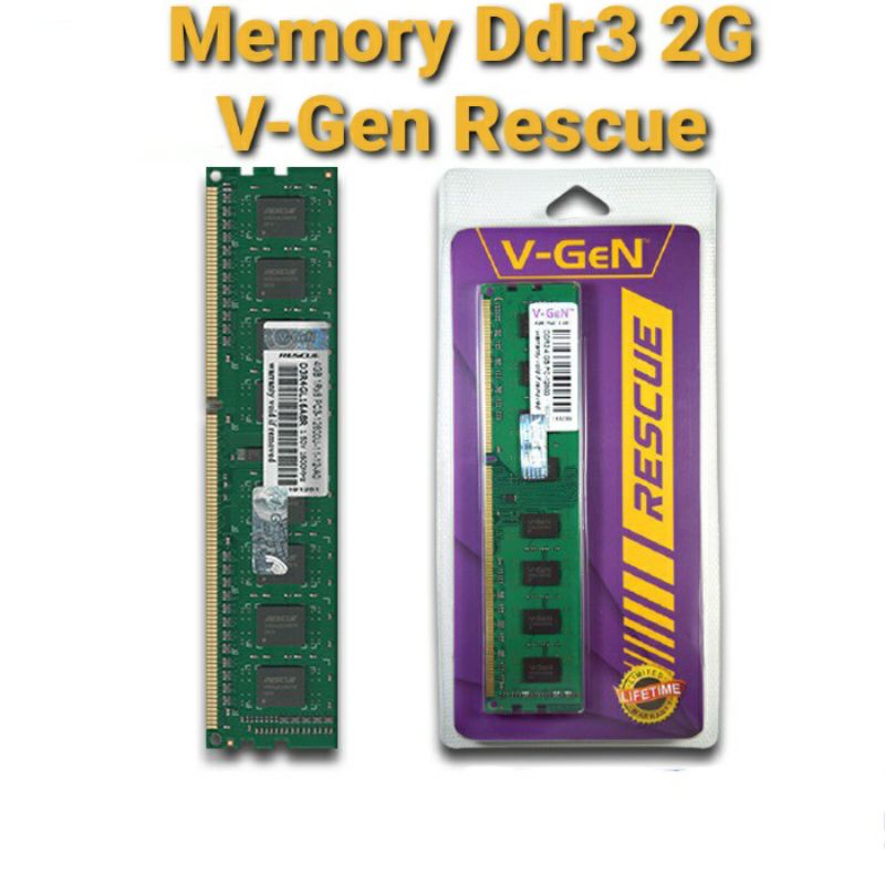 MEMORY DDR3 V-GeN RESCUE 2GB PC12800/1600Mhz LONGDIMM, RAM DDR3 2GB PC-12800 / 1600 MHz V-GeN Rescue Longdimm PC Vgen