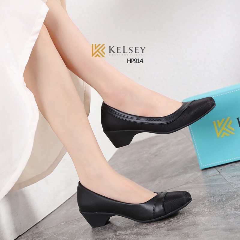 (GRATIS ALAS KAKI) NICOLE SEPATU WEDGES KERJA WANITA HANNA KELSEY  IMPORT HP914 SEPATU KANTOR HEELS WANITA