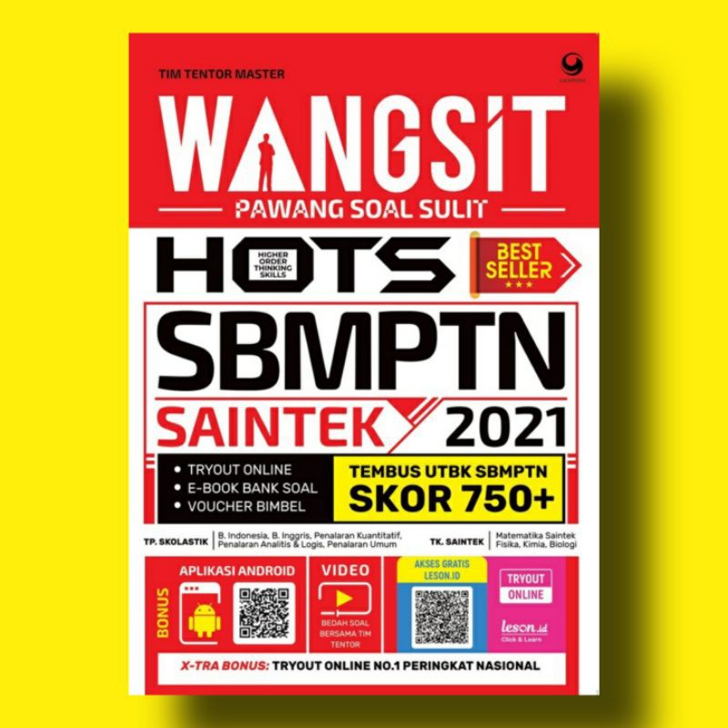 Wangsit (Pawang Soal Sulit) Hots Utbk Sbmptn Saintek 2021 BUKU ORI