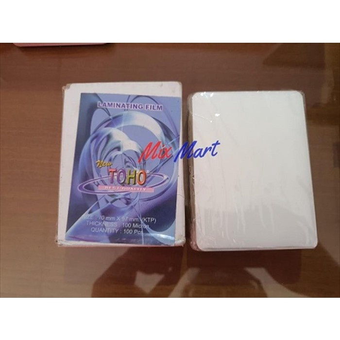 

Gilaa!!! Plastik Laminating Film Toho Ukr Ktp 70 Mm X 97 Mm 100 Micron Isi 100 Berkualitas