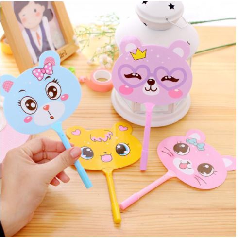 Pena Karakter Lucu Unik Pulpen Kipas Bolpoin Ballpoint Pen / Pulpen Kipas Emoji