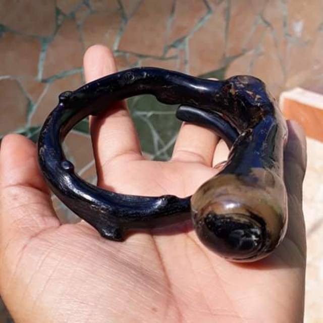 gelang akar bahar hitam bonggol/berbatu