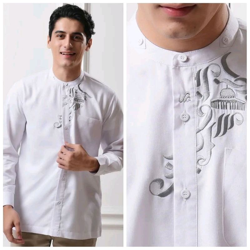 rabbani kemko arafat mst - baju koko putih rabbani - baju koko putih panjang robani - baju koko puti