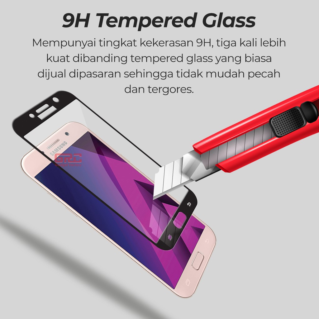 Tempered Glass SAMSUNG Galaxy A7 2017 HOGO Full Cover Anti Gores Kaca