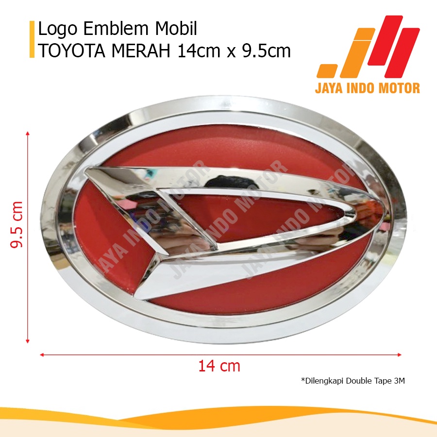 Logo Emblem Mobil Daihatsu 14 Cm x 9,5 cm Merah