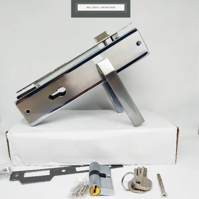 Kunci Pintu BESAR Gagang Kotak Silinder Kumplit Set 25 cm Kunci Pintu BESAR Gagang Kotak Silinder Kumplit Set 25 cm