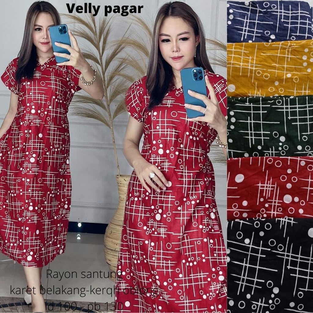 DRESS BATIK / DRESS DASTER / DRESS LENGAN PENDEK / DRESS KEKINIAN