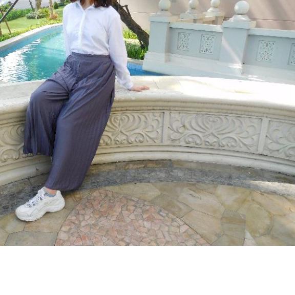 [] CELANA KULOT PLISKET BAHAN HYGET SUPER PREMIUM