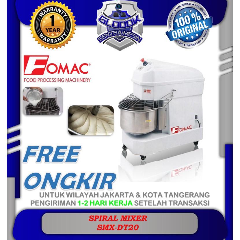 Mesin Spiral Mixer / SMX-DT20 FOMAC