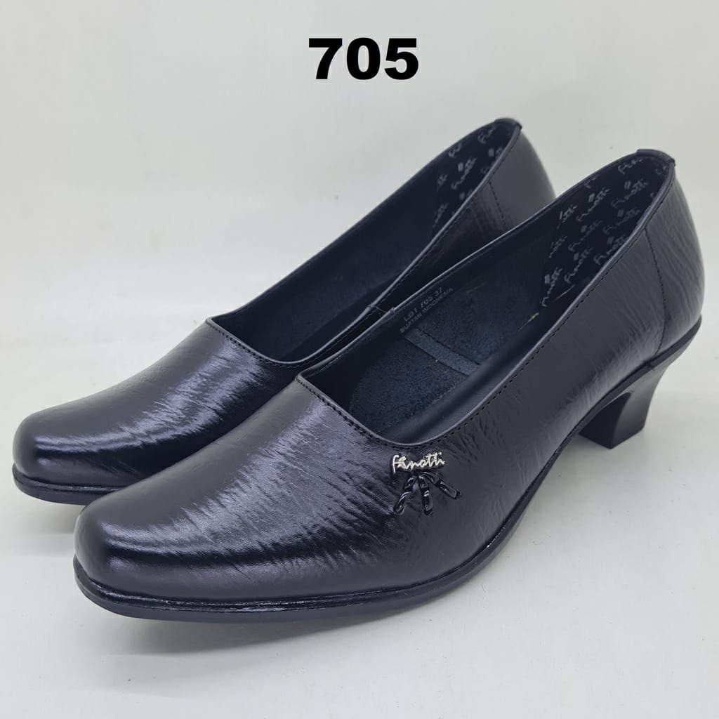 Finotti Lbt 705 Sepatu Kerja Kantor Hitam Wanita Sepatu Pantofel Perempuan Kuliat Asli Original