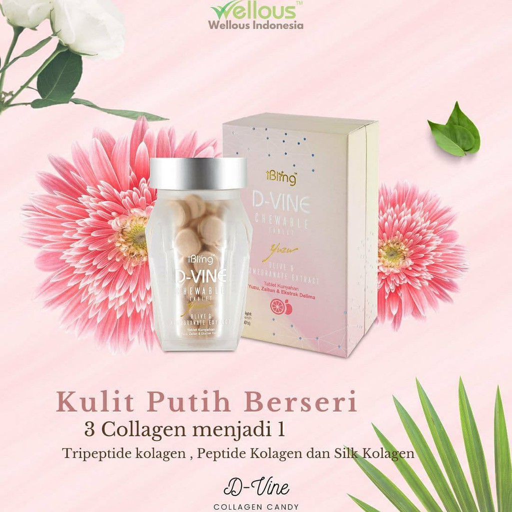 PROMO Dvine collagen ecer original pemutih kulit isi 25 tablet DIJAMIN ORI