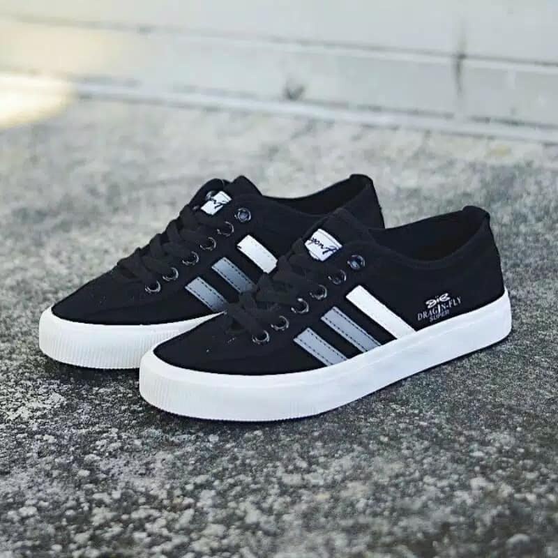 Sepatu Dragonfly Falcon Hitam (Black) Sepatu Sekolah Original Dragonfly