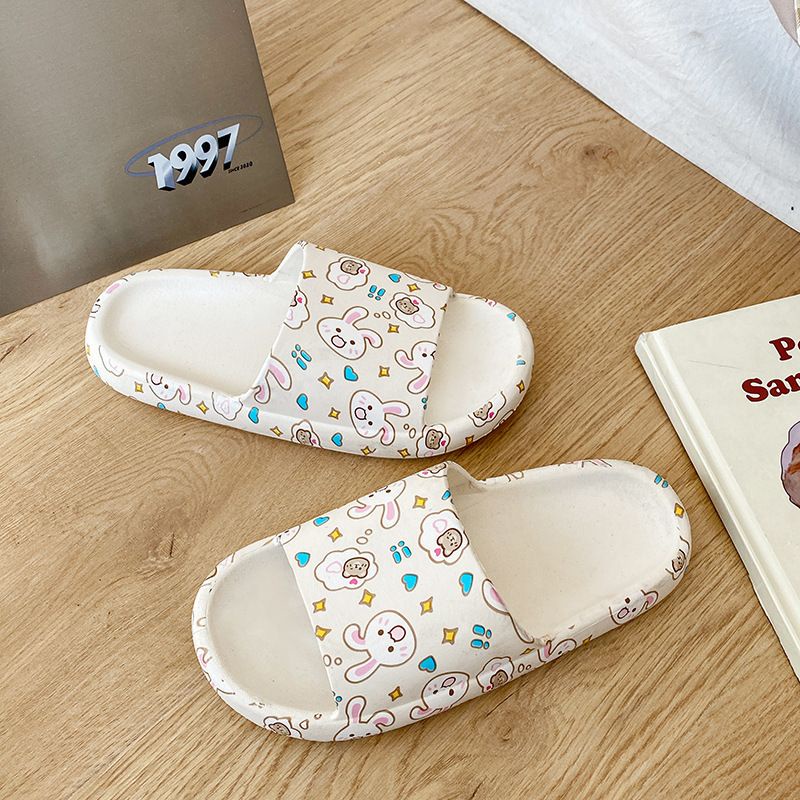 sandal slide KARAKTER KOREA IMPOR sendal wanita dan pria UNISEX APLLAUSE KAWS murah Karet perempuan santai KOREAN STYLE terbaru murah-3