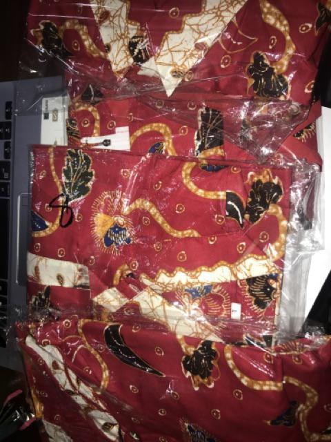 Sarimbit Family/ Keluarga Batik Dress Terusan Wanita Melani Madura Merah