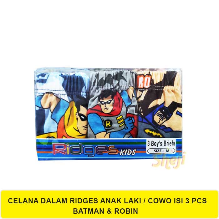 CELANA DALAM RIDGES ANAK COWO / LAKI-LAKI &quot;BATMAN &amp; ROBIN&quot; ISI 3 PCS