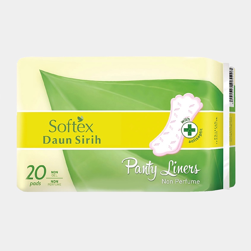 Bisa COD Softex Panty Liners Daun Sirih 20 Pads/Sheet Pembalut Wanita Ekstrak Daun Sirih