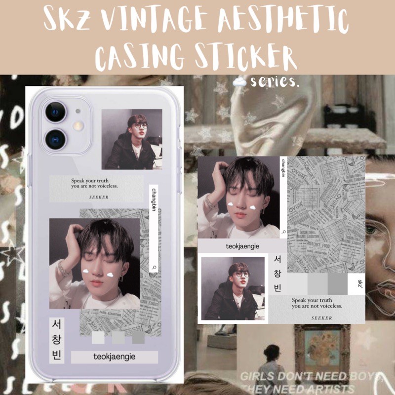 

Sticker Straykids Aesthetic Vintage Casing