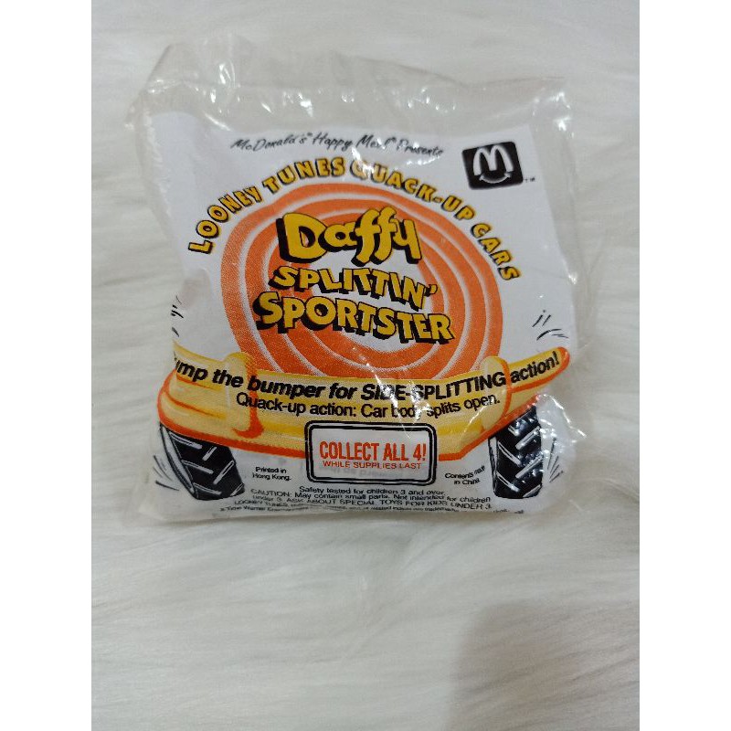 McD Happy Meal Looney Tunes Quack-Up Cars USA 1992 #Daffy Splittin' Sportster