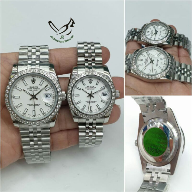JAM TANGAN COUPLEAN ROLEX DATEJUST AUTOMATIC RING PERMATA