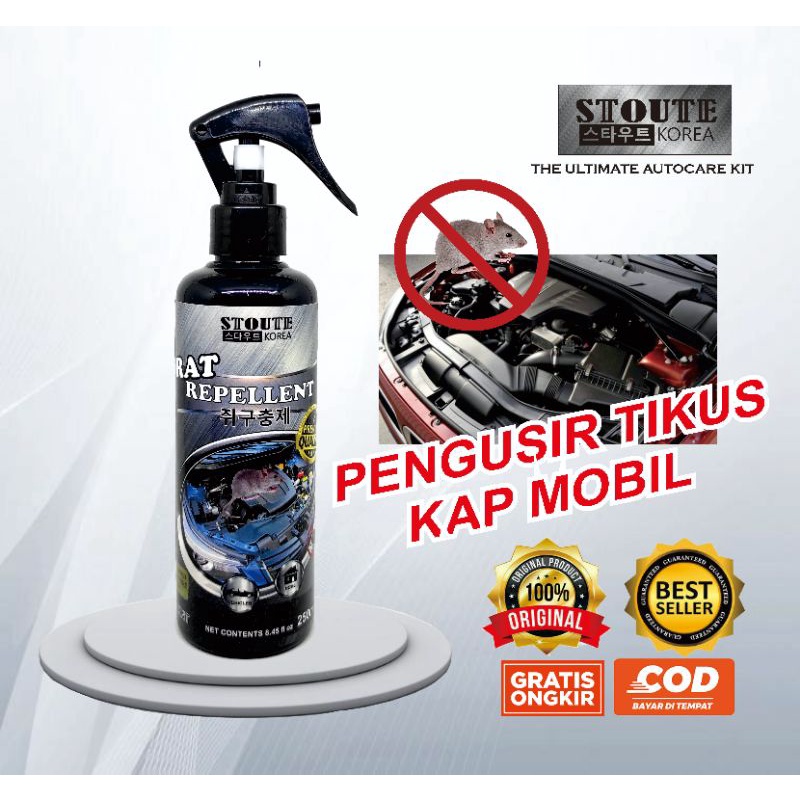 Jual STOUTE RAT REPELLENT ASLI SPRAY ANTI TIKUS RODENT KAP MESIN MOBIL