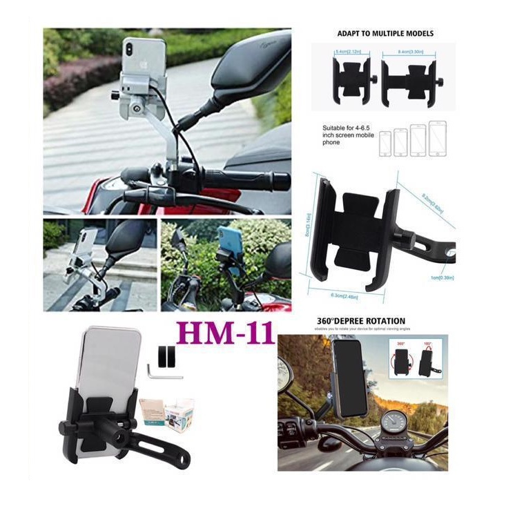 Phone Holder HP Motor Universal HM-11 HM11 HM 11 - 360 Degree Rotation